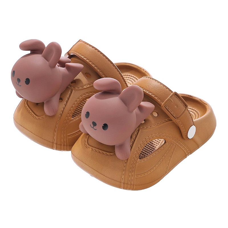 Child Summer Sandals With Cute Cartoon Head Coverings For