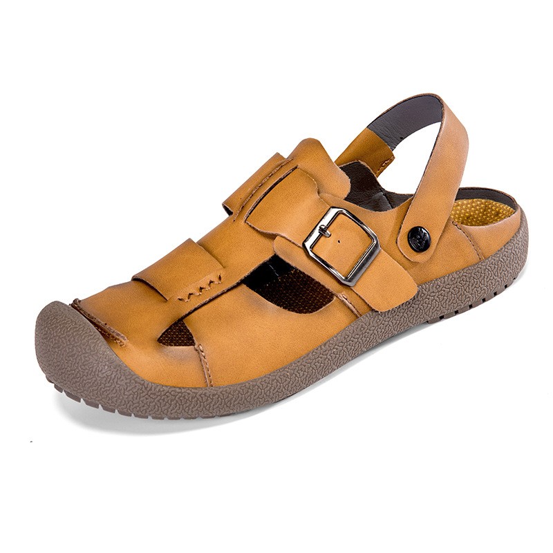 Summer Casual Beach Shoes For Men With Anti-slip Design, Suitable For Driving.