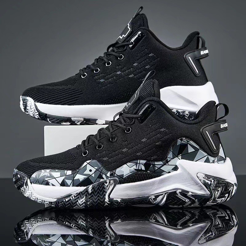 New Style Basketball Shoes For Men, Leather Surface, Water-resistant, Running Shoes