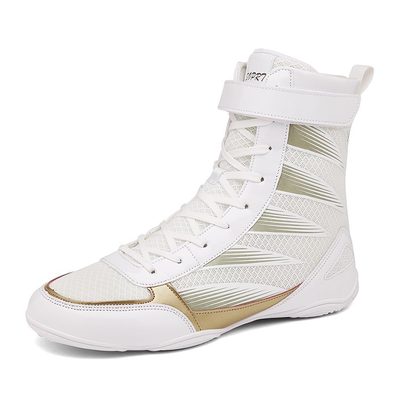 Professional Men'S Boxing Shoes, Combat Shoes, High-top Anti-slip Wrestling And Boxing Shoes